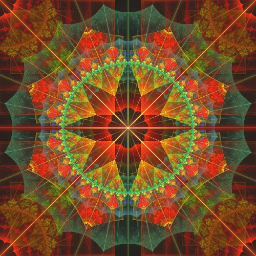 Fraktaler Kompass-Stern, ursprünglich in Apophysis 7X geschaffen, nun in Chaotica 1.5.8 gerendert (Foto: Martin Dühning)