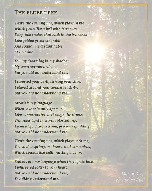 The Elder Tree - Visual Poem (Text und Grafik: Martin Dühning)