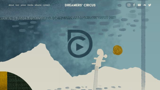 Webseite der Band "Dreamer's Circus" (Screenshot)