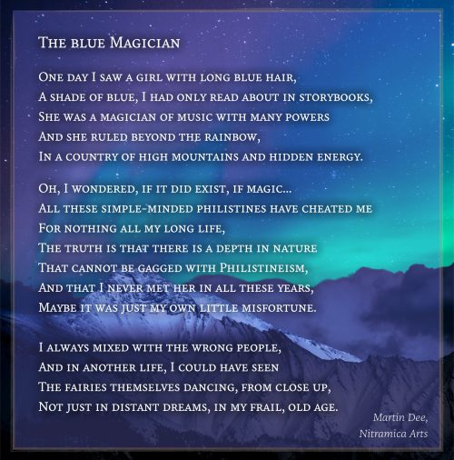 Visual Poetry - The Blue Magician (Text und Grafik: Martin Dühning)