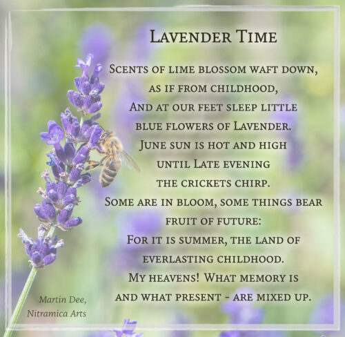 Lavender Time - Visual Poem (Text und Grafik: Martin Dühning)