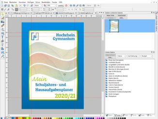 Die Arbeiten am Cover des kommenden Hausaufgabenplaners sind weiland die einzigen Auftragsarbeiten für Nitramica Arts im Sommer 2020 (Grafik: Martin Dühning)