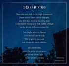 Das Bildgedicht "Stars Rising", gelayoutet mit der Schriftart Alkes (Grafik und Text: Martin Dühning)