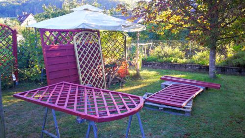 Bauarbeiten im heimischen Garten (Foto: Martin Dühning)