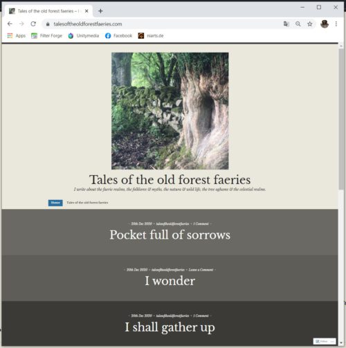 Webseite "Tales of the old forest faeries"