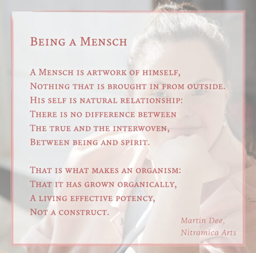 Being a Mensch (Text: Martin Duehning)