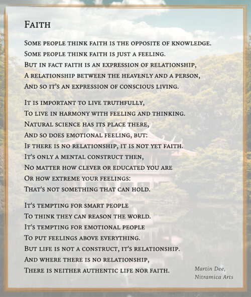 Faith - Visual Poem (Text: Martin Duehning)