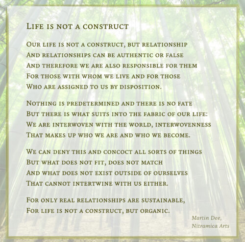 Life is not a construct - Visual Poem (Text: Martin Duehning)