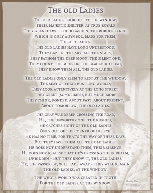 The Old Ladies - Poem (Text: Martin Duehning)