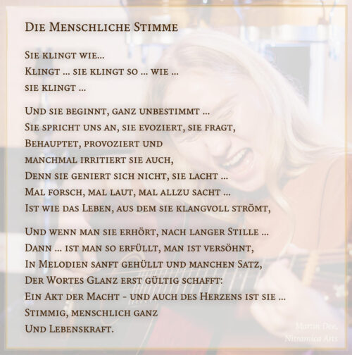 Die menschliche Stimme - Gedicht von Martin Dühning