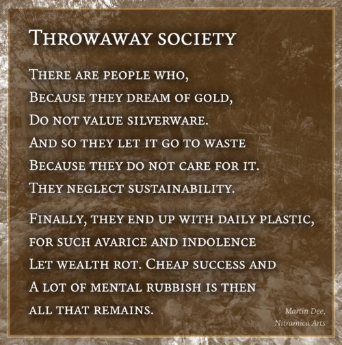 Throwaway-Society - Poem (Text: Martin Duehning)