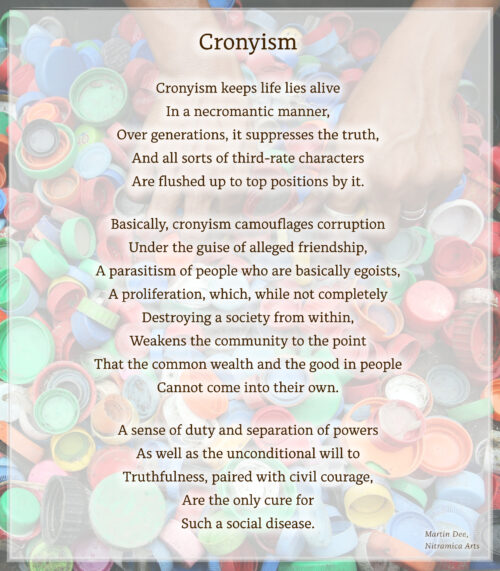 Cronyism - Poem (Text: Martin A. Duehning)