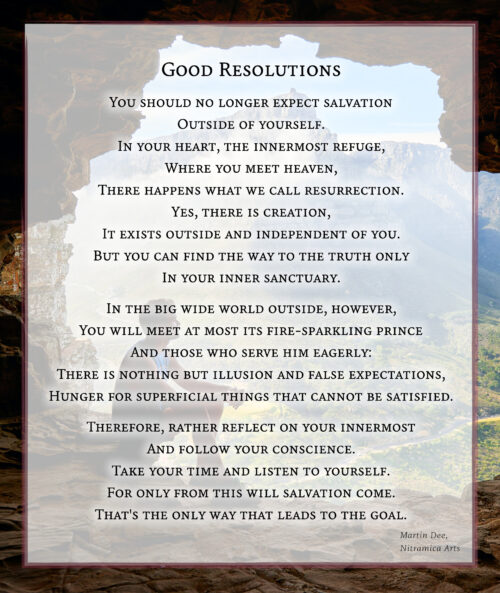 Good Resolutions - Poem (Text: Martin Duehning)