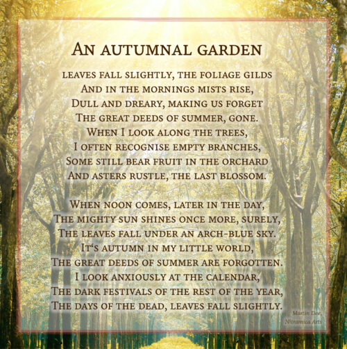 An Autumnal Garden - Poem (Text: Martin Duehning)