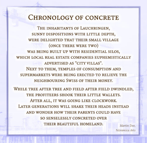Chronology of Concrete - Poem (Foto: Martin Duehning)
