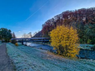 Die Wutachbrücke bei Tiengen am 9. November 2021 (Foto: Martin Dühning)