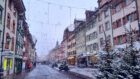 Kaiserstraße in Waldshut im Schneetreiben (Foto: Martin Dühning)