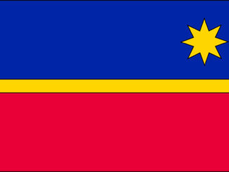 Neue Landesflagge der Vereinigten Provinzen von Südninda seit 563 a. C.
