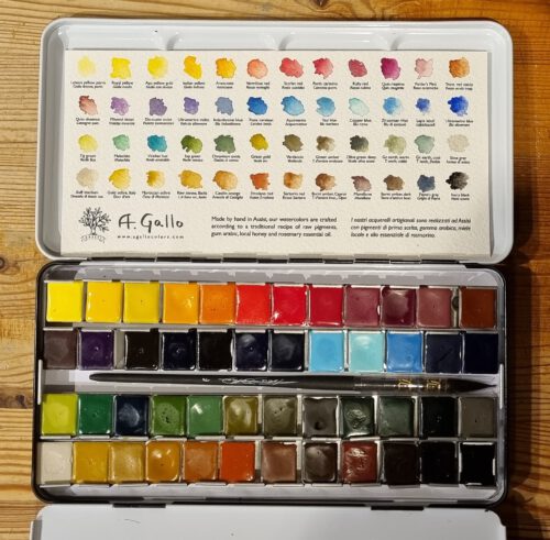 Der 48 Farben Aquarellkasten von A. Gallo (Foto: Martin Dühning)