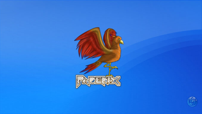 Phoenix-Desktophintergrund mit dem genialen Phönix von Ida Kromer aus dem Jahr 2013 (Grafik: Ida Kromer / Martin Dühning)