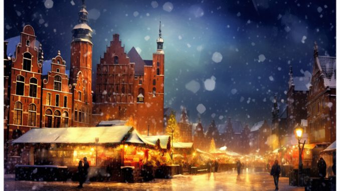 Der Ursulinenmarkt im Hafen von Ventadorn in der Adventszeit