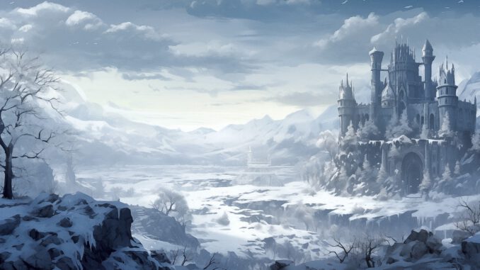 Winterliche Fantasylandschaft
