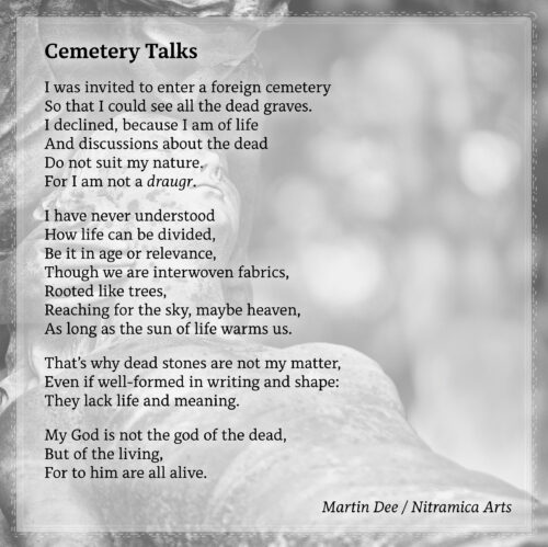 Cemetery Talks (Text: Martin Duehning)
