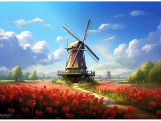 Rote Windmühle in den Kronlanden (Grafik: Martin Dühning)