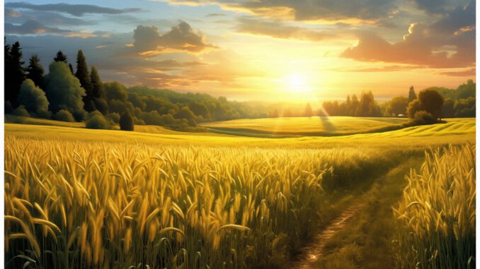 Goldene Felder im Juni (Grafik: Martin Dühning)
