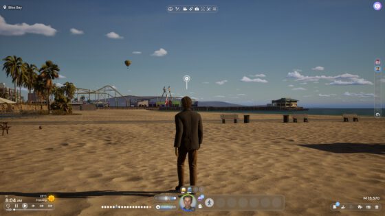 Der Nordstrand der californischen Stadt in InZOI (Screenshot).
