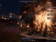 Junias verbringt eine Nacht am großen Lagerfeuer von Ruphullus, im Hintergrund Schloss Cair Andune (Screenshot)