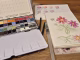 Ein experimentelles Aquarellbild von Kosmeen mit verschiedenen Rosatönen von A. Gallo (Grafik: Martin Dühning)